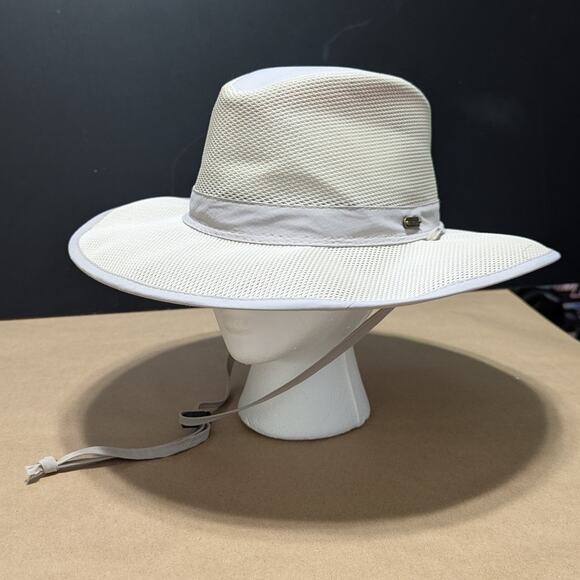 Stetson Montana No Fly Zone Sun Hat Mens Large Beige Gorpcore Outerwear Camping - Picture 1 of 8